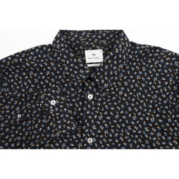 Paul Smith Navy Floral Casual Button Down Shirt - Picture 7 of 11